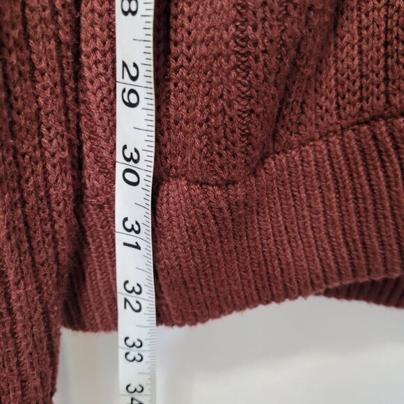 Duluth Trading Co Men's Brigadier Shawl Collar Sweater L Tall Burgundy Preppy - Picture 10 of 10